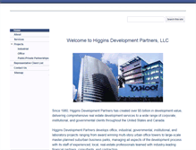 Tablet Screenshot of higginsdevelopment.com